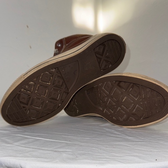 Converse Pinecone Brown Leather High-Top Sneakers UNISEX - Picture 6 of 6